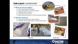 TOPCAST® Overview amp Applications  Webinar Training by Dayton Superior [upl. by Harbour]