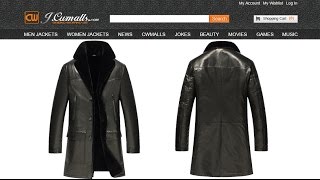 Mens Shearling Trench Coat CW858101 jacketscwmallscom [upl. by Amalee]