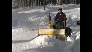 140 John Deere blowing snow 30 inches in 8 hours Fairport NY 1999 [upl. by Huan]