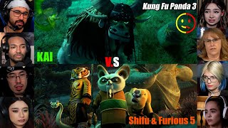 Kai vs Shifu  Kung fu Panda 3  Reaction Mashup  kungfupanda [upl. by Gautea]