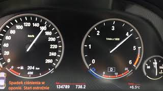 BMW F10 530D 258KM 0220KMH Acceleration German Autobahn [upl. by Rabka]