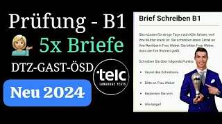 German Exam B1😱5x Briefe  Schreiben B1 DTZGASTÖSDdeutsch lerndeutsch [upl. by Onra]