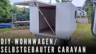 DIY Wohnwagen Vorstellung  Selbstgebauter MiniCaravan [upl. by Nnylecoj]