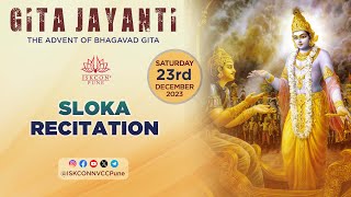 Gita Jayanti Sloka Recitation  23rd Dec 2023 ISKCONNVCCPune [upl. by Hoo]