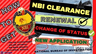 How To Get NBI Clearance Renewal New Application amp Change Status  The Everetts Academe [upl. by Niela]