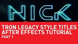 Tron legacy Style titles in After Effects tutorial part 01 [upl. by Sada]