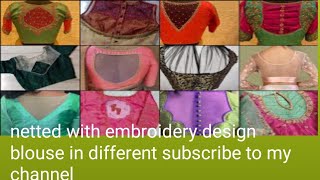 netted with embroidery design blouse subscribe to my channel [upl. by Nebur829]