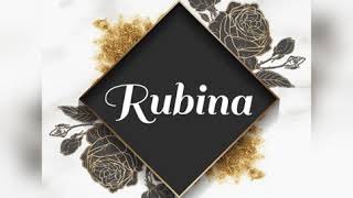 Rubina name calligraphy video whatsapp status  Rubina name video whatsapp status with Poetry [upl. by Esirahs]