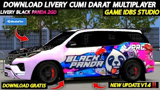 Livery Black Panda 2GD Gratis Download  Cumi Darat Multiplayer IDBS Studio New Update v14‼️ [upl. by Annaiv]