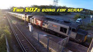 Two Merseyrail Trains leave for the Last time going for scrap 29th April 2024 [upl. by Karame]