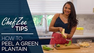 How to Peel a Green Plantain  Mangu Series Ep 1  Cooking Tips  Made to Order  Chef Zee Cooks [upl. by Iruyas]