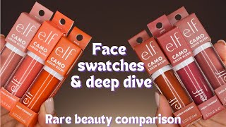 NEW ELF Camo Liquid Blush  In depth face swatches on medium olive skin [upl. by Kaitlyn735]