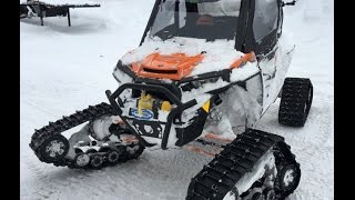 2016 RZR Turbo on Tracks Camoplast Tatou 4s [upl. by Edny]