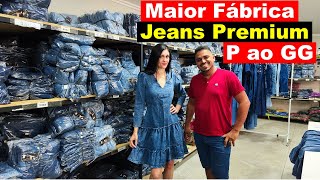 MOSTREI A MAIOR FÁBRICA DE JEANS PREMIUM VESTIDOS JARDINEIRAS SAIASJAQUETA CONJUNTOS DO P AO GG [upl. by Taft]