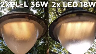 Retrofitting A Indal Harmony Streetlight From Fluorecent To LED Uncut [upl. by Ann-Marie]