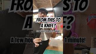 From a saw blade to a knife in 60 seconds homemade edc blade diy youcandoit [upl. by Kurt]