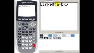 Ti Graphing Calculator Least Squares Regression [upl. by Lleira]