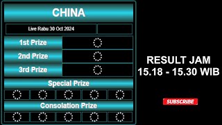 LIVE DRAW CHINA HARI INI RABU 30 OKTOBER 2024 [upl. by Livy]