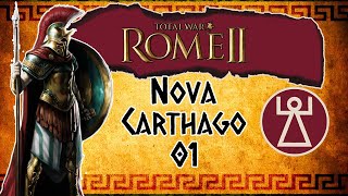 Squishing 1700 Men With Elephants  Total War Rome 2 Nova Carthago part 1 [upl. by Akirahs]