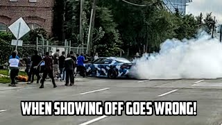 Dodge Charger CRASHES Into Crowd While Leaving A Car Meet [upl. by Earehc572]