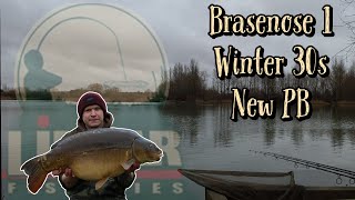 Big Winter Carping At Linear Fisheries on Brasenose 1 My Friend Lands A Massive PB [upl. by Kcinnay]