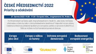 Konference České předsednictví 2022  Priority a očekávání [upl. by Idihc]