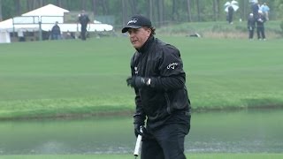 Phil Mickelsons second shot on No 12 yields birdie at Shell [upl. by Fan]