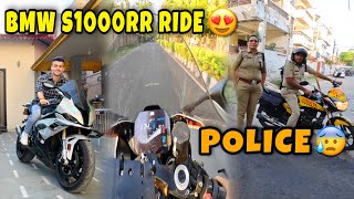 Finally BMW S1000RR Pro Pr Ride Kar Hi Li😍 amp Lady Police Ne BMW S1000RR Ko Pahle Ride Pe Rok Liya😰 [upl. by Demaria917]