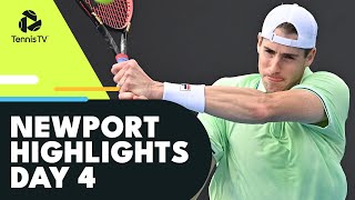 Isner and Bonzi Go the Distance Cressy Battles Johnson  Newport 2022 Day 4 Highlights [upl. by Anikas]