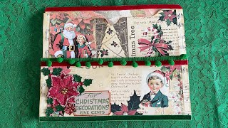 Christmas 1933 accordion file folder pocket holder New project xmas1933 craftycat7212 Craft [upl. by Enoyrt735]