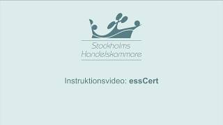 Instruktionsvideo EssCert [upl. by Leonore]