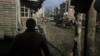 RDR2 Valentine Rain 4k [upl. by Ainesej436]