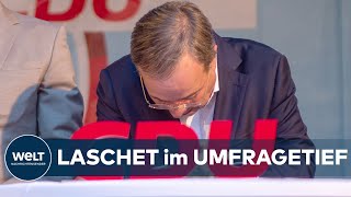 BUNDESTAGSWAHL 2021 UNION im Umfragetief  Laschet warnt abermals vor Linksrutsch [upl. by Eislehc]