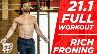 RICH FRONING FULL 211 CROSSFIT OPEN WORKOUT [upl. by Elay]