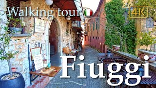 Fiuggi Lazio Italy【Walking Tour】History in Subtitles  4K [upl. by Hainahpez]