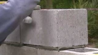 Concrete block placement onto mortar  explained [upl. by Seta379]