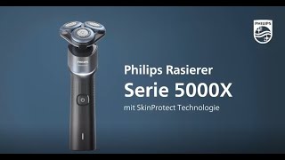 Philips Rasierer Serie 5000X  Gründliche Rasur extra Hautschutz [upl. by Wier]