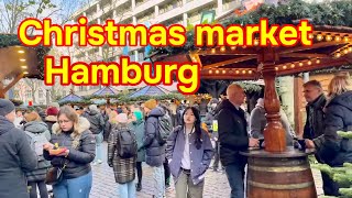 Christmas market in Hamburg 4K [upl. by Graniela701]