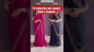 Gown Saree availablegownsaree saree trendingsareesreadymadesaree oneminutesarees Ronischannel [upl. by Atiuqaj120]