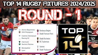 🔴 Top 14 Rugby Round 1 Fixtures 2024 top14 franceleague Rugby [upl. by Eerrehs]