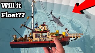 Does The Lego JAWS boat float [upl. by Eylatan]