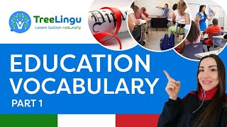 Italian education vocabulary pt1  Impara con Treelingu 🇮🇹  Learn Italian naturally [upl. by Crane]