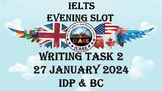 27 January 2024 IELTS  Writing Task 2  Academic  Exam Review  INDIA [upl. by Gabler]