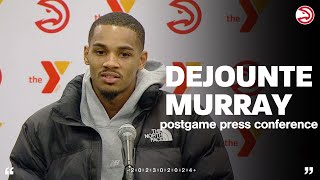 Hawks vs 76ers Postgame Press Conference Dejounte Murray [upl. by Storz]