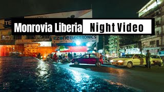 Liberias Capital Monrovia At Night  Liberian Vlog  Liberia Night Video [upl. by Anelahs]