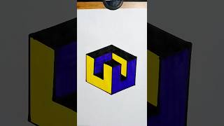 Easy and unique 3d illusion Drawing 😍  voice by Mrroshan3dart shorts illusion viral [upl. by Lednek352]