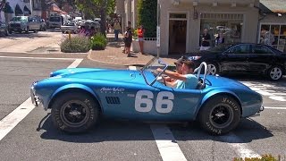 Classic Cars during Monterey CarWeek  Shelby Daytona Ford GT40 Porsche 550 Spyder [upl. by Eiliak]