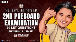 2nd Preboard General Education  Part 1  LET September 29 2024 [upl. by Otrebron]