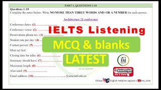 ielts listening Architecture 21 conference NT160EHJ ehjagraon [upl. by Alfie536]