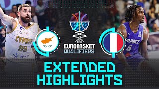 Cyprus 🇨🇾 vs France 🇫🇷  Extended Highlights  FIBA EuroBasket 2025 Qualifiers [upl. by Buehrer]